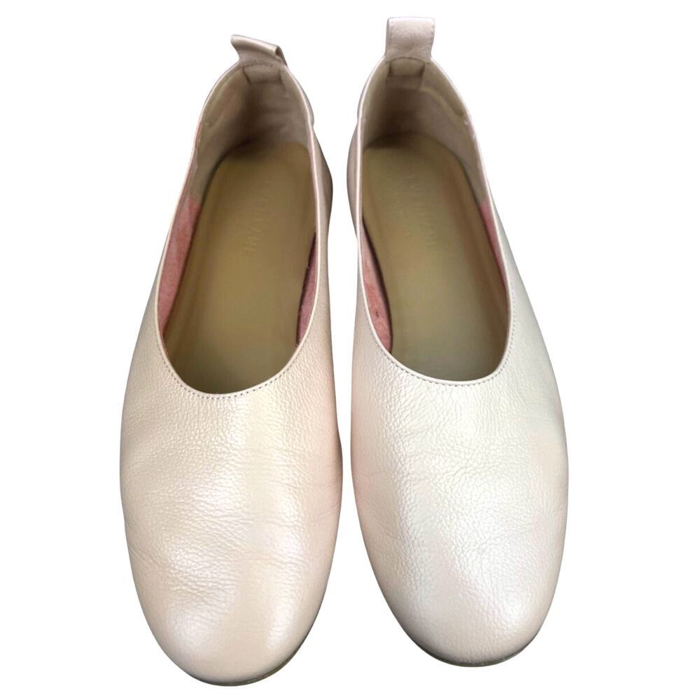 Everlane Day Glove Pale Pink Pebbled Leather Flats Size 6